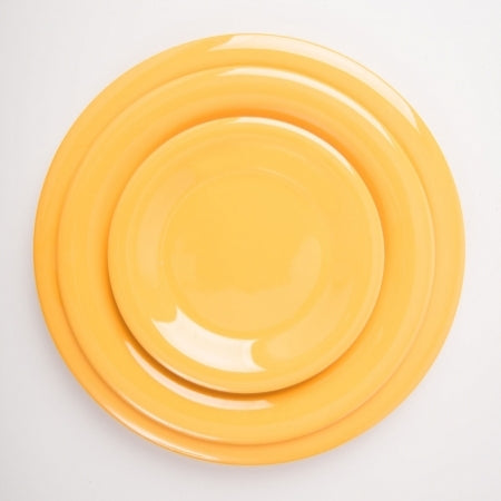 12 Wide Rim Plates - Yellow - 270mm
