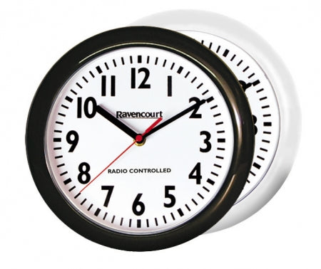 Radio controlled wall clock - black