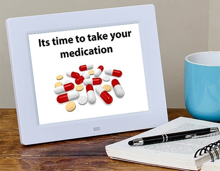 Rosebud Reminder Clock - White