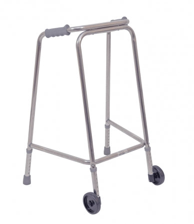 Ultra Narrow Lightweight Walking Frame - Medium - Wheeled