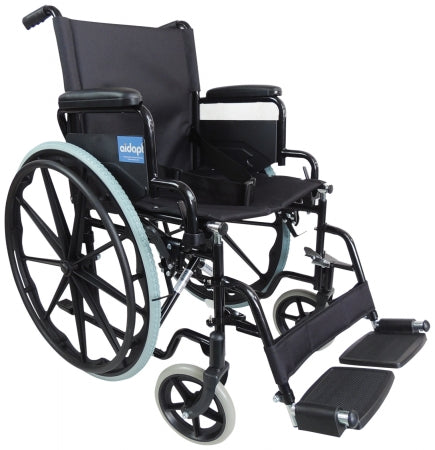 Aidapt Self Propelled Steel Transit Chair - Black