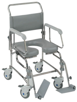 Transaqua Attendant Propelled Shower Commode Chair 19"