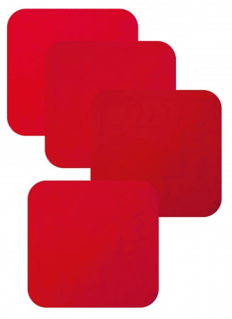 Non Slip Silicone Coaster - 90x90mm - Red