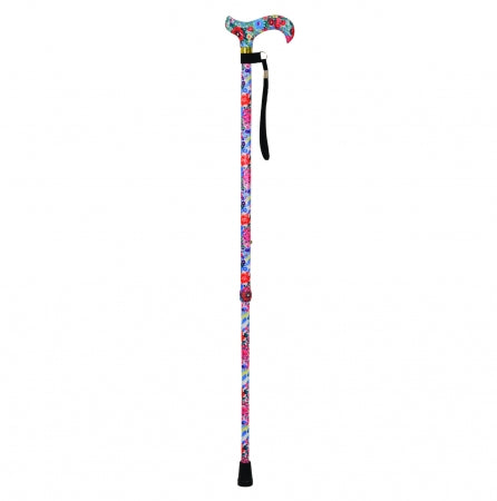 Deluxe Patterned Walking Cane - Floral