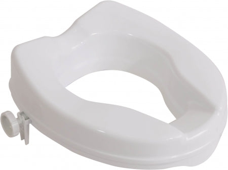 Viscount White Raised Toilet Seat - 2 inches