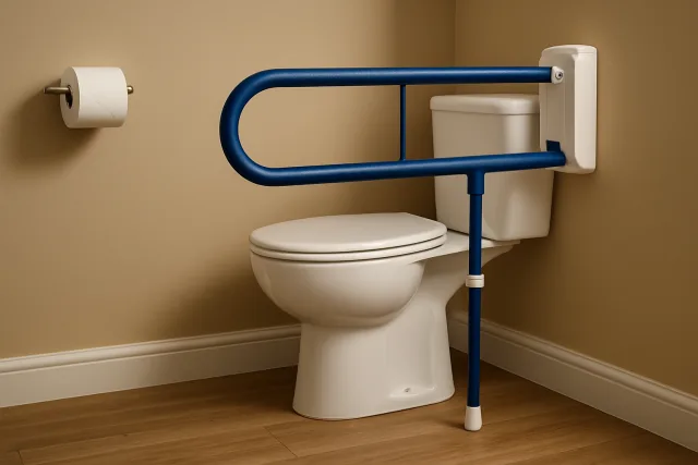 Toilet support rails