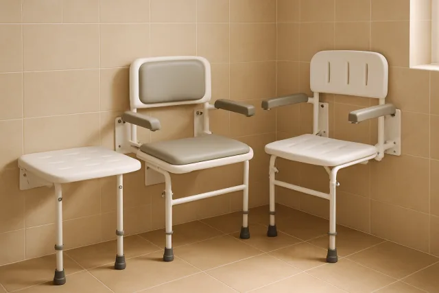 Wall mounted shower seats